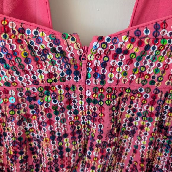 X By NBD Womens Medium NWT Halter Pink Sequin Mini Dress Cocktail Party Glam - Picture 6 of 8